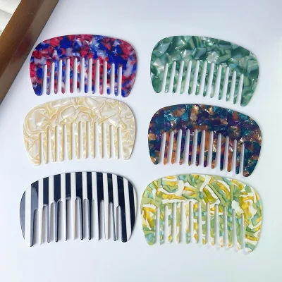 Wholesale Small Acetate Wide Tooth Comb Compact Portable Hair Comb Leaving Hair Silky Smooth Durable Hair Comb