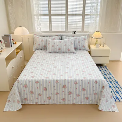 Cartoon Cotton Four-Piece Set Skin Friendly New All-Cotton Four-Piece Environmental Protection Printing Bed Skirt Four-Piece Set