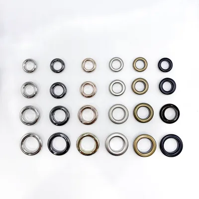 Shiny Brass Metal Eyelets for Clothing and Bags, Inner Diameter 12mm, 13.5mm, 17mm