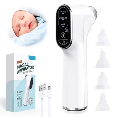 Electric Rechargeable Newborn Nose Cleaner Mucus Remover Booger Cleaner Infant Baby Nasal Aspirator