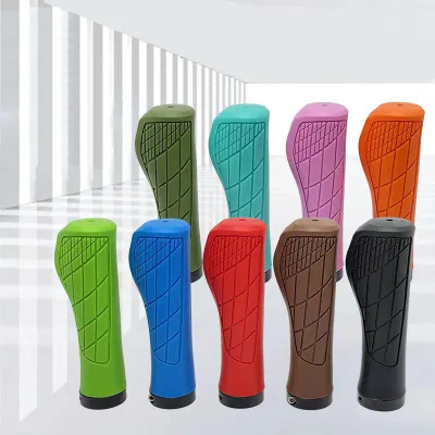 Silicone Meatball Grip for Mountain Folding Road Bicycles Anti-Slip Shock-Absorbing Lockable Rubber Handlebar Riding Tape
