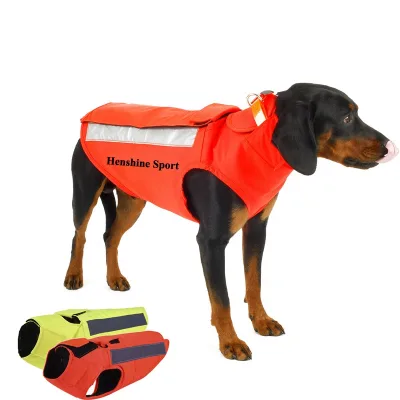 Safety Orange Protective Hunting Dog Equipment, Aramid Tear Resistant Hunting Dog Vest Jacket Coat with 3m Reflective Tape