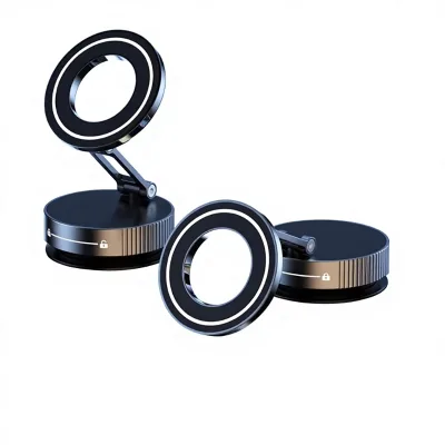 Car Phone Magnetic Stand Mechanical Vacuum Suction Cup Rotate 360 Stable Adsorption Bracket Navigation Universal Holder