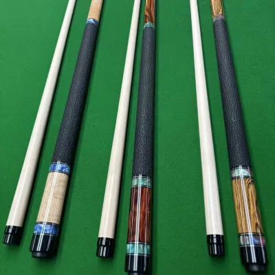 Pool Cue Handmade Cue 12.5mm Tiger Maple CoCo Wood Golden Sandalwood Billiard Crystal Agate Inlay Stick Kit
