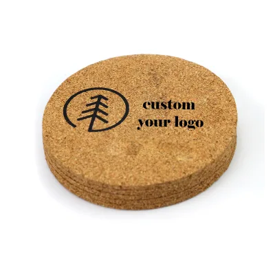 China Factories Color logo Printing Custom Printed logo Eco-friendly Cork coaster