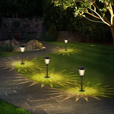 Cross-Border Stainless Steel Glass Landscape Lamp LED IP65 Outdoor Courtyard Garden Grass Ground Inserted Manufactured Pros