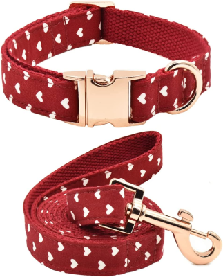 Velvet Dog Collar, Classic Dog Collar Soft Comfortable Adjustable Collars for Dogs Small Medium Large