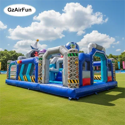 GZAIRFUN Giant Outdoor Space-themed Inflatable Playground Trampolines Obstacle Courses for Kids-PVC Material Commercial Use