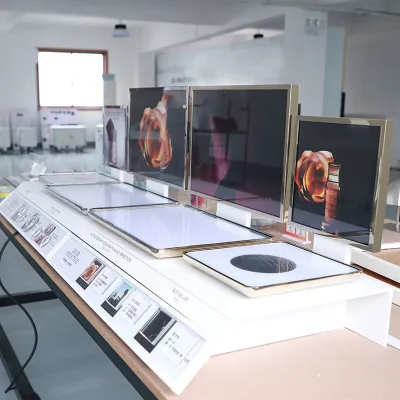 Cosmetic Advertising LED Interactive Display Counter for Makeup Stores & Perfume Shops-Eco-Friendly Customizable Size & Color