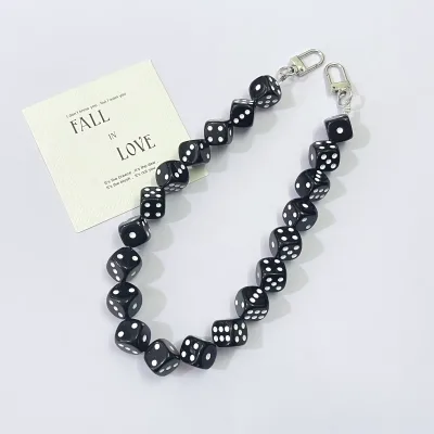 45cm Handmade Beaded Phone Lanyard Chain Strap Phone Case Charm Shoulder Strap Bag Decorative Chain DIY Beaded Keychain