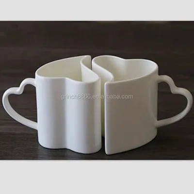 2026 heart shape ceramic couple mug,heart shape coffee mug,cute couple mug