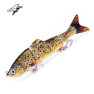 12cm/17.5g Hard Swimbait Swimming Multi-Jointed Lure Bass Fishing Slow Sinking 4 Segment Fishing Lures