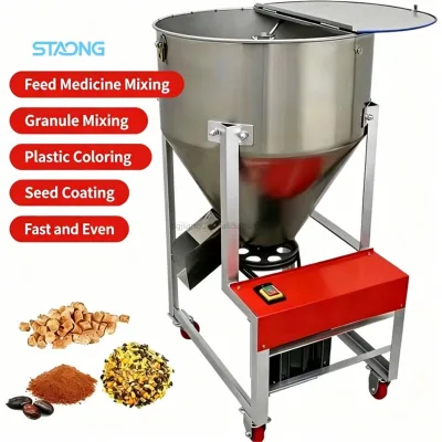 Commercial Stainless Steel Vertical Feed Mixer Machine Mobile Animal Poultry Feed Blender for Farm Use