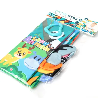 Panda Elk Seahorse Jungle Tail Animal Story Book Baby Soft Cloth Cloth Book Baby Toy