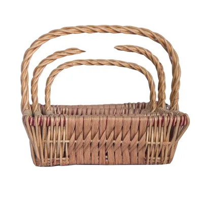 2023 New Popularity Hot Sale Handmade Wicker Storage Basket Wicker Shopping Bag for Home Decor