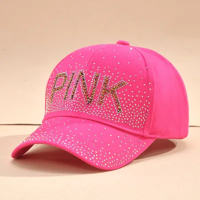 Fashion Chic Denim Women Tennis Golf Women Girl's Pink Jean Snapback Hat Bling Cross Colorful Rhinestones Denim Baseball Cap