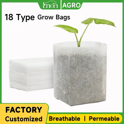 Lightweight 0.82oz Breathable Water-permeable Nursery Bags Fabric Pot Cocopeat Grow Bag for Coco Coir Garden Tcop Miolsm