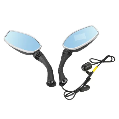 1080P HD Night Vision Dual-Lens Motorcycle Rearview Mirror Waterproof Tachograph Camera