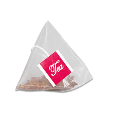 Disposable Nylon Pyramid Tea Bags with Custom String Wholesale Price Customizable Packaging & Printing Product
