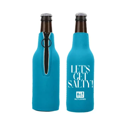 Beer Bottle Cooler Sleeves for Party Collapsible Neoprene Polyester Beer Bottle Sleeve with Zipper Cozy Holder Fits Regular 12oz