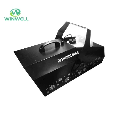 Winwell W-D030 Indoor Outdoor Artificial Snow Machine 900W 1500W Metal 2L Water Tank DMX512 Control Wireless Remote for Party
