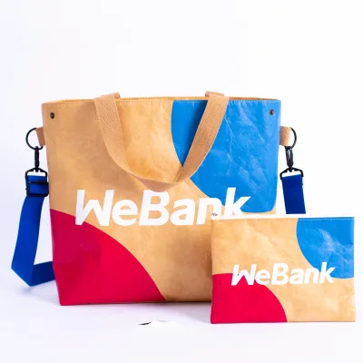 Vintage/Retro Style Tyvek Paper Pouch Small Portable Accessories Pouch for Electronics USB Storage Organizer