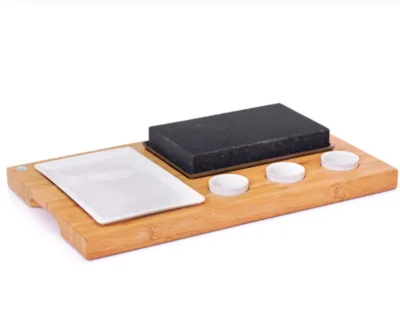 Lava Stone Grill Steak Pan Lava Stone Plate for Oven Barbecue Cooking Meat Fish Vegetables