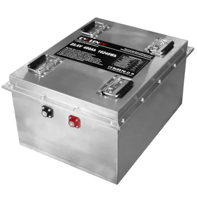 Factory Stainless Steel Case Robust 25.6V 400Ah 10.24KWh 5-Year Warranty LiFePO4 Battery Pack for Boat/Golf Cart/Marine