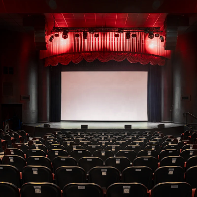 Ceiling / Wall Mounting Electric Rear Projection Screens 6 Meter, Electric Roll-up Projection Screen