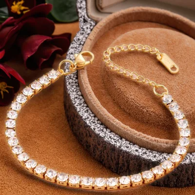 New Micro Zircon Cold Light Diamond for Bracelet Multi-Row Stainless Steel Fashion Charm for Hands