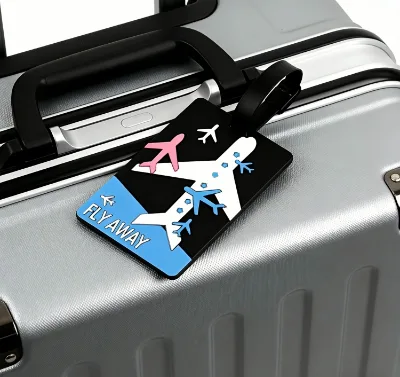 Custom Silicone Luggage Tag Traveling Pvc Wholesale Suitcase Id Addres Holder Baggage Boarding Tags