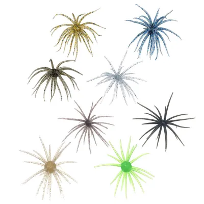 US Market TPE Sea Urchin Soft Fishing Lure Lifelike Tentacle Bait for Bass Freshwater Saltwater