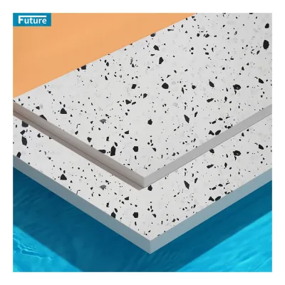 Customize Size Matt Finish White Grey Cement Look Porcelain Rustic Restaurant Store Kitchen Countertop Floor Terrazzo Tile