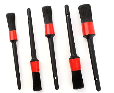 Detail Brush for Car and Wheels 5 Pack Round Paint Brush Set with Custom Logo