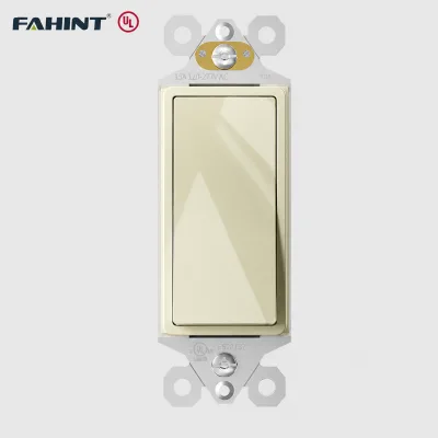  Paddle Wall Switch Self-Grounding Back Wire Side Wire 120V AC Concealed Screw Plate for Bedroom Living Room