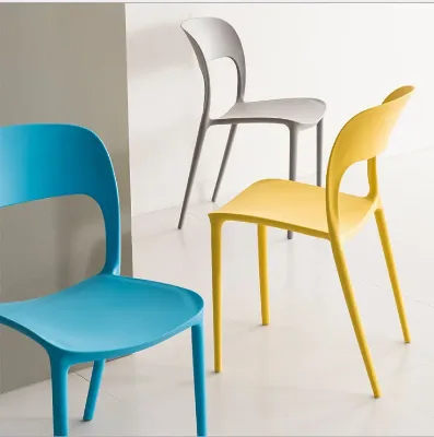 Colorful Modern Design Restaurant Outdoor Kitchen Cafe Sillas Plastic Chair Stackable Dining Plastic Chair