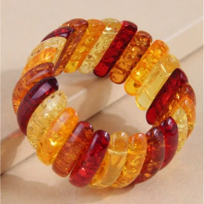 Ethnic Brown Resin Acrylic Bangles for Women New Trend Vintage Irregular Geometric Wide Bracelet Charm Jewelry