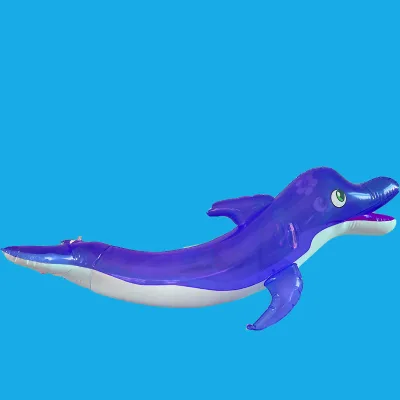 Outdoor Indoor Inflatable Ride on Animals New Blue Inflatable Dolphin Swimming Pool Floating on Water for Summer