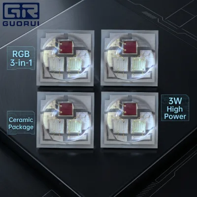 High Power Ceramic 3535 RGB LED Chip, 3W 3-in-1 Full Color SMD LED for Professional Stage & Wall Washer Lighting