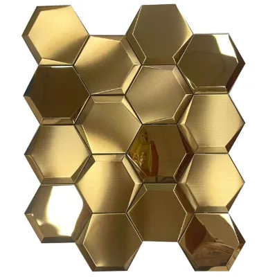 Factory Direct Supply 304 Mixed Stainless Steel Metal Mosaic Tile Multiple Patterns Custom Design for Commercial Decoration