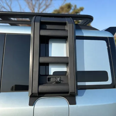 BYD Ti 7 Accessories Folding Side Ladder for BYD Ti 7 Full Aluminum Alloy Magnetic Adsorption No Drill OEM Fit