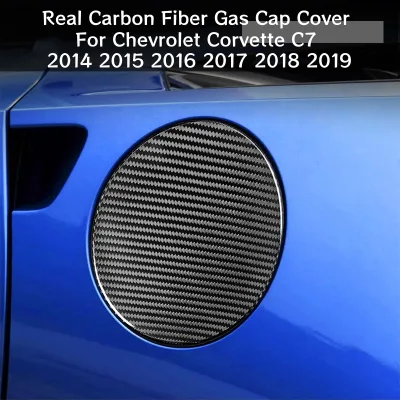 Real Carbon Fiber Fuel Tank Door Cover for Chevrolet Corvette C7 2014-2019 Car Exterior Modification Accessories
