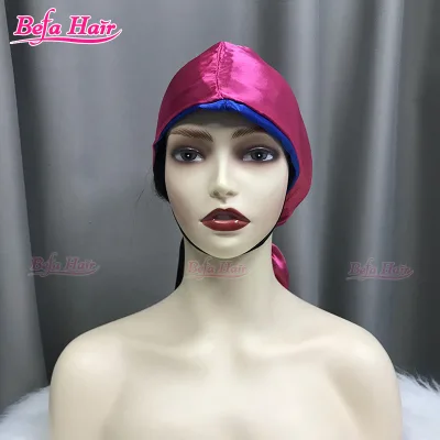custom logo double layer bonnet  long bonnets satin silky bonnets for braids