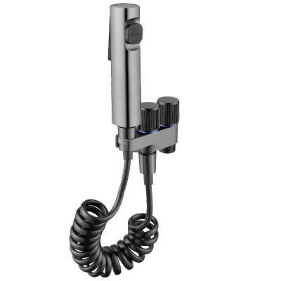 ABS Modern Bidet Sprayer Set Handheld Toilet Bidet Shower Coiled Hose for Apartment Hotel Use Easy Installation Factory