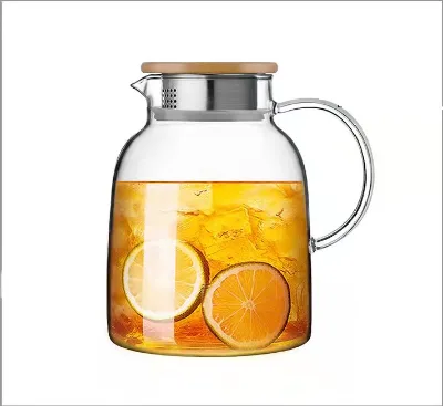 Big Capacity Borosilicate Glass Water Pitcher Glass Carafe with Filter