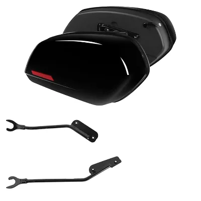 ZQMT Gloss Black Painted High Quality ABS Motorcycle Saddle Bags Fit for Low Rider S (FXLRS) 2022-2025 New with Warranty