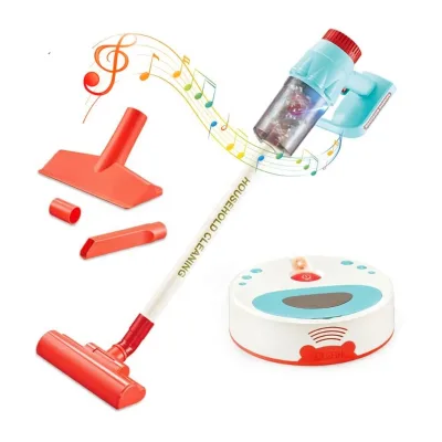Pretend Play Toy Home Role Playing Game Home Cleaner Toys Set Simulation Vacuum Sweep Robot Cleaning Pretend Play Toy for Kids