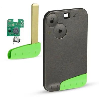 High-Quality 2 Button Remote Card Control Car Key with 433MHz ID46 PCF7947 Chip for Laguna