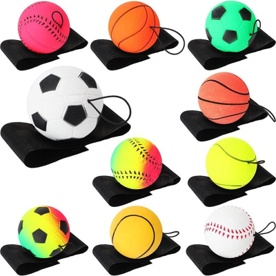 Sport Return Sponge Rubber Hand Ball Game Exercises Bouncing Elastic on Nylon String Children Kids Outdoor Toy Ball