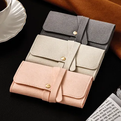 Customized Luxury Microfiber Folding Portable Jewelry Storage Bag Travel Jewelry Container